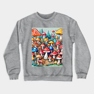 Mushrooms gift ideas Crewneck Sweatshirt